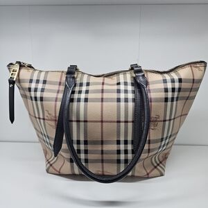 Burberry Salisbury Haymarket Coated Canvas Tote